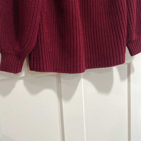 APIECE APART
MEREL FUNNEL NECK CROP SWEATER - BERRY - Picture 6 of 8